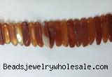 CTD2167 Top drilled 8*20mm - 10*40mm sticks agate gemstone beads