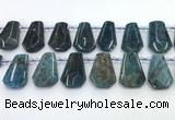 CTD2276 Top drilled 16*28mm - 20*30mm faceted freeform apatite beads