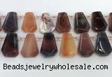 CTD2277 Top drilled 16*28mm - 20*30mm faceted freeform agate beads