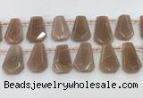 CTD2333 Top drilled 16*18mm - 20*30mm faceted freeform moonstone beads