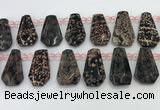 CTD2351 Top drilled 16*18mm - 20*30mm freeform red snowflake obsidian beads