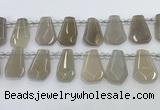 CTD2362 Top drilled 16*18mm - 20*30mm faceted freeform moonstone beads