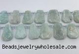 CTD2366 Top drilled 16*18mm - 20*30mm faceted freeform amazonite beads