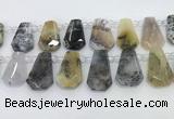 CTD2367 Top drilled 16*18mm - 20*30mm freeform montana agate beads