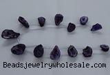 CTD2502 Top drilled 15*20mm - 25*35mm freeform druzy agate beads