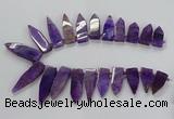 CTD2511 Top drilled 15*25mm - 16*50mm sticks agate gemstone beads