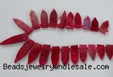 CTD2512 Top drilled 15*25mm - 16*50mm sticks agate gemstone beads