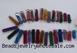 CTD2522 Top drilled 10*25mm - 12*50mm sticks agate gemstone beads