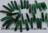 CTD2538 Top drilled 8*30mm - 11*50mm sticks agate gemstone beads