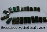 CTD2546 Top drilled 12*20mm - 15*40mm rectangle agate gemstone beads