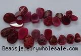 CTD2551 Top drilled 18*25mm - 30*40mm freeform agate gemstone beads