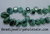 CTD2589 Top drilled 20*25mm - 30*40mm faceted freeform agate beads