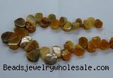 CTD2601 Top drilled 13*18mm - 23*33mm freeform agate beads