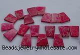 CTD2653 Top drilled 25*35mm - 30*40mm trapezoid sea sediment jasper beads