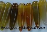 CTD2683 Top drilled 8*25mm - 10*50mm bullet agate gemstone beads