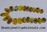 CTD2741 Top drilled 15*25mm - 20*40mm freeform agate beads