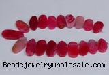 CTD2746 Top drilled 18*25mm - 22*40mm freeform agate beads