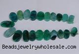 CTD2748 Top drilled 18*25mm - 22*40mm freeform agate beads