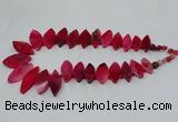 CTD2791 Top drilled 15*30mm - 25*45mm marquise agate gemstone beads