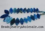 CTD2792 Top drilled 15*30mm - 25*45mm marquise agate gemstone beads