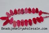 CTD2813 Top drilled 15*30mm - 15*45mm sticks agate gemstone beads