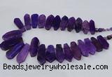 CTD2820 Top drilled 15*30mm - 18*45mm sticks agate gemstone beads