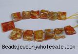 CTD2832 Top drilled 25*30mm - 35*45mm freeform agate beads