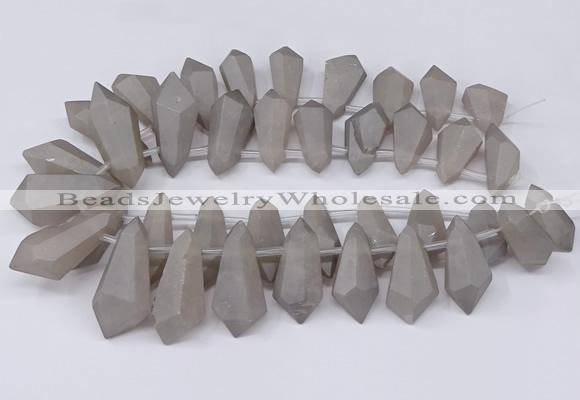 CTD2861 Top drilled 15*20mm - 22*50mm sticks plated quartz beads