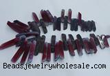 CTD2910 Top drilled 8*35mm - 10*65mm sticks agate beads