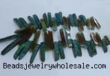 CTD2912 Top drilled 8*35mm - 10*65mm sticks agate beads