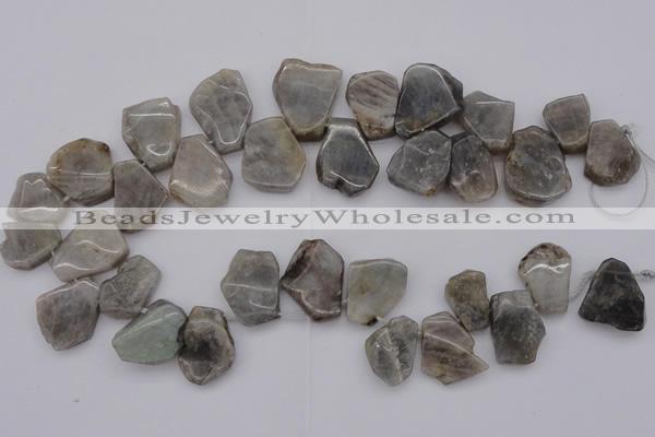 CTD306 Top drilled 15*20mm - 20*25mm freeform labradorite beads