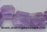 CTD311 Top drilled 15*18mm - 18*20mm freeform lavender amethyst beads