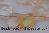 CTD315 Top drilled 15*18mm - 18*20mm faceted freeform citrine beads