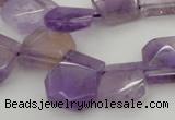 CTD316 Top drilled 15*18mm - 18*20mm faceted freeform ametrine beads