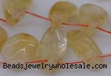 CTD323 Top drilled 15*20mm - 20*30mm freeform citrine beads