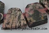 CTD3508 Top drilled 15*20mm - 25*30mm freeform rhodonite beads