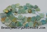 CTD3512 Top drilled 15*20mm - 25*30mm freeform amazonite beads