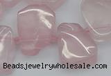 CTD3533 Top drilled 15*20mm - 25*30mm freeform rose quartz beads