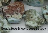 CTD3539 Top drilled 15*20mm - 25*30mm freeform larimar beads