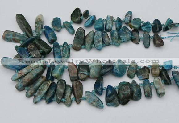 CTD3543 Top drilled 10*20mm - 15*40mm freeform apatite beads