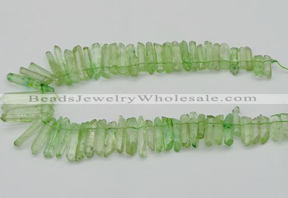 CTD3548 Top drilled 6*20mm - 8*35mm sticks quartz beads wholesale