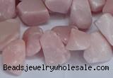 CTD3606 Top drilled 10*14mm - 13*18mm nuggets Chinese pink opal beads