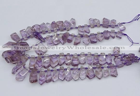 CTD3620 Top drilled 8*15mm - 16*30mm sticks natural ametrine beads