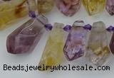 CTD3623 Top drilled 9*18mm - 16*30mm faceted nuggets ametrine beads