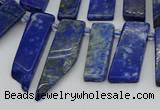 CTD3654 Top drilled 6*15mm - 10*25mm sticks lapis lazuli beads