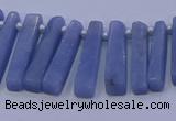 CTD3694 Top drilled 6*15mm - 8*35mm sticks blue angel skin gemstone beads