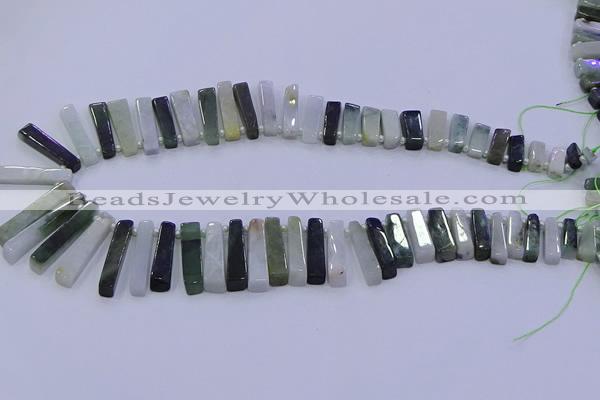 CTD3695 Top drilled 6*15mm - 8*35mm sticks jade beads wholesale