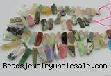 CTD3698 Top drilled 10*20mm - 12*40mm sticks mixed gemstone beads