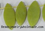 CTD37 Top drilled 10*35mm – 15*45mm marquise Korean jade beads