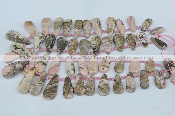 CTD3715 Top drilled 10*20mm - 15*45mm freeform rhodochrosite beads